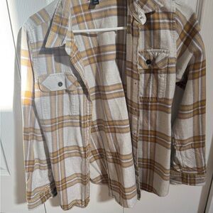Patagonia Organic Cotton Plaid Shirt - Yellow and Brown